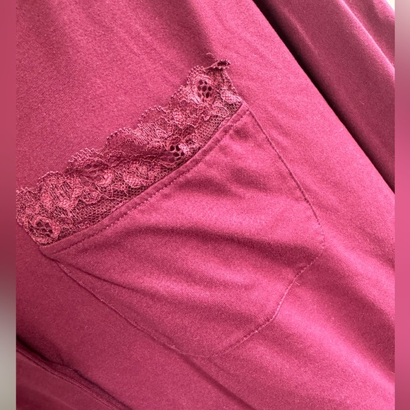 Women's Burgundy Button-Down Nightshirt - Size M/L - Picture 4 of 4